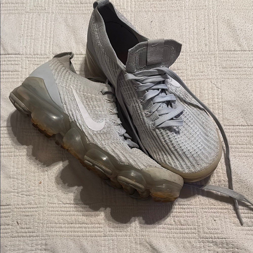 Nike Gray and White VaporMax Sneakers